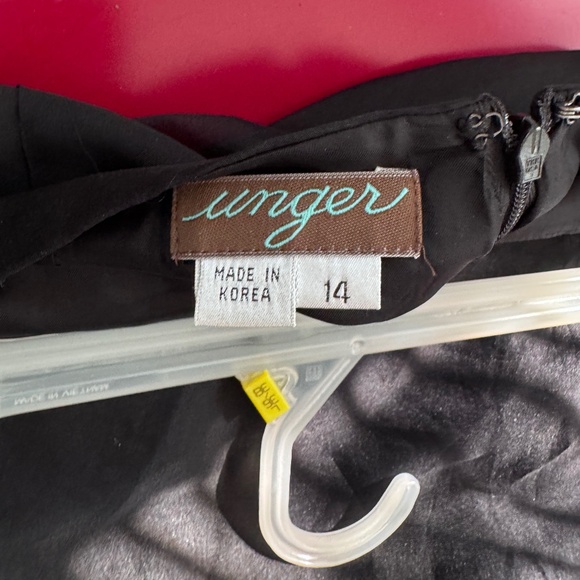 Unger Silk chiffon black Skirt Size 14 like new - Picture 6 of 6